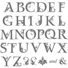 the upper and lower letters of an old fashioned font