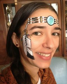 face painting ideas arrow - Google Search Butterfly Face Painting, Face Painting Images, Princess Face Painting, Butterfly Face Paint, Princess Face, Indian Princess