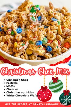 Christmas Chex Mix Recipe Sweet Chex Mix Recipes, Christmas Chex Mix Recipe, Fall Chex Mix Recipes, Christmas Chex Mix, Chex Mix Recipes Sweet, 30 Minute Meals Chicken, Sweet Chex Mix, Chex Mix Christmas, Chex Mix Recipe