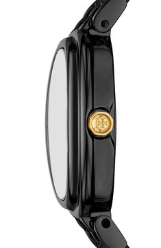 A minimalist dial with golden stick indexes distinguishes a beautiful oval timepiece set on a polished link bracelet for timeless sophistication. 22mm x 28mm case; 10mm band width Deployant clasp closure Quartz movement Mineral crystal face Stainless steel in black ionic plate Imported Tory Burch Set Jewelry, Tory Burch Mules, Oval Watch, Tory Burch Watch, Best Bronzer, Bracelet Watches Women, Walker Shoes, Sneaker Slippers, Sneaker Jewelry