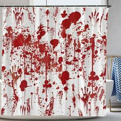 With Halloween just around the corner, have you thought about how to decorate your home? Choose this shower curtain and it will bring a festive atmosphere to your home. Shower curtain features: 1. Suitable for a wide range of baths and comes with plastic shower curtain hooks. 2. Tough and durable waterproof polyester fabric to prevent water splashing out of the shower. 3. Advanced printing technology for clear and bright patterns. 4. Innovative design. Whether decorating your home or as a holida Halloween Decorations Theme, Horror Home Decor, Halloween Bathroom Decor, Halloween Shower Curtain, Halloween Bathroom, Halloween Bedroom, Plastic Shower, Plastic Shower Curtain, Shower Curtain Sizes