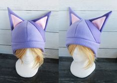 These hats are made from fleece. Hats do not have eyes and other orientations can be discussed, send me a message! ⫸ Perfect for: fans, cold weather, costumes, or conventions. Very warm! ⫸ Size: Fits anyone age 5+, one size fits most. Circumference about 24-25 in. ⫸ Care instructions: I recommend hand wash but should be fine in machine wash cold. ⫸⫸Most made when ordered. All hats are made in a smoke-free, pet-free environment. All hats are made with a sewing machine. Patterns and designs are dr Themed Fitted Hat For Cosplay, Themed Cosplay Hat, One Size Fits Most, Themed Hats For Cosplay, One Size Fits Most, Themed Cosplay Hat, Winter Costume Cat Ears Hats And Headpieces, Adjustable Beanie Hat For Cosplay, Adjustable Beanie For Cosplay, Novelty Beanie For Cosplay, Halloween Cosplay Beanie Hat