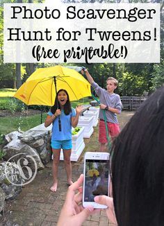 Are you looking for a fun party game for tweens that would be perfect for kids birthday parties? Here’s a fun photo scavenger hunt for kids that can take place in your own backyard or at a nearby park! #ScavengerHunt #PartyGames #BirthdayParty #KidsParties #MomOf6 via @sharonmomof6