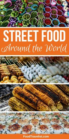 street food around the world with text overlay