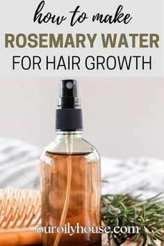 Rosemary Water For Hair Growth, Homemade Hair Gel, Rosemary Water For Hair, Rosemary Water, Hair Growth Foods, Rosemary Oil For Hair, Hair Care Recipes, Natural Beauty Diy, Rosemary Sprigs