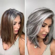 Anti Gray Hair, Jack Martin, Grey Hair Transformation, Gorgeous Gray Hair, Silver Highlights, Gray Hair Growing Out, Silver Hair Color, Natural Gray Hair, Blending Gray Hair