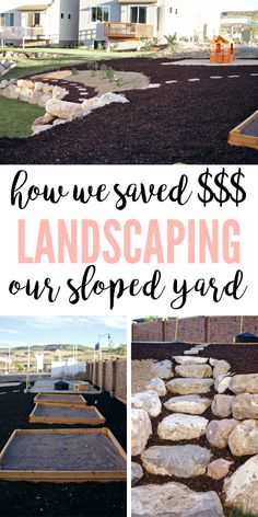 Landscape Ideas For Backyard Slope, Landscape Ideas For Hillside Sloped Yard, Inexpensive Backyard Ideas Landscaping, Small Sloped Backyard Ideas, Inexpensive Landscaping Ideas, House Hillside, Slope Landscaping Ideas