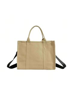 Canvas tote bag size: length 14.17 in* width 5.5 in* height 11 in
Handbag Large Capacity Design: Internal Compartment, Zipper Pocket
Material: Thickened canvas, durable.
Washing Instructions: Dry Cleaning
The tote bag is not very large in appearance, but it has a large capacity, and the size can easily fit an 13-inch iPadLadies Handbags Large Capacity Tote Bags Shopping Bags Simple Tote Shoulder Bags Black Tote Bags Khaki Casual,Vintage,Vacation,Fashionable,Minimalist   Canvas Colorblock,Plain S Khaki Tote Bag, Vintage Vacation, Cotton Shopping Bags, Handbags Large, Simple Tote, Bags Black, Canvas Shopping Bag, Wholesale Bags, Black Tote