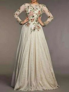 Colorful Embroidered Wedding Dress for Women, Bride Pastoral Marriage Bridal Flower Dresses, Wedding Attire, Bridesmaid Dress, Wedding Dress - Etsy Elegant Embroidered Dress With Zari Work For Wedding, Semi-stitched Maxi Anarkali Set For Wedding, Floor-length Gown With Intricate Embroidery, Semi-stitched, Anarkali Gown With Intricate Embroidery And Fitted Bodice, Elegant Off White Gown With Resham Embroidery, Semi-stitched Floor-length Gown With Intricate Embroidery, Elegant Semi-stitched Wedding Embroidered Dress, Off White Anarkali Floor-length Gown, Embroidered Off White Bollywood Dress