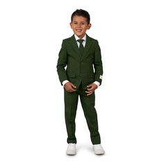 Everyone knows green is the way to go. Make sure that your little man is looking classy in this dark green suit. It's a versatile and timeless outfit that can be worn all year round, and helps your kid be a green mean, stylish machine. Everyone knows green is the way to go. Make sure that your little man is looking classy in this dark green suit. It's a versatile and timeless outfit that can be worn all year round, and helps your kid be a green mean, stylish machine. 3-piece set includes: jacket Emerald Green Suits For Kid Quinceanera, Emerald Ring Bearer Outfit, Ring Bearer Green Suit, Emerald Green Ring Bearer Fall, Emerald Ring Bearer, Toddler Suits Boy Weddings Green, Suit Prom, Green Costumes, Green Two Piece