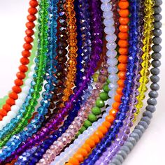 the beads are all different colors and sizes