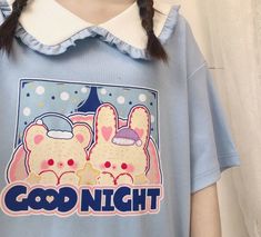 Goodnight bear bunny pastel blouse cutsew t-shirt S-XXL on Storenvy