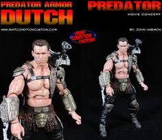 the action figure is shown in two different poses, including an arm and shoulder armor