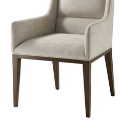 the arm chair is upholstered and ready to be used as an accent piece