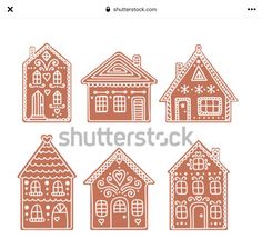 nine houses with windows and hearts on them