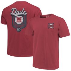 The Men's Maroon Mississippi State Bulldogs Dude Baseball Comfort Color T-shirt is the perfect way to show your support for the Mississippi State Bulldogs. With its distressed screen print graphics, this shirt is sure to turn heads. Made from soft cotton, this shirt is comfortable to wear all day long. Whether you're cheering on the Bulldogs at the game or just hanging out at home, this shirt is a must-have for any Mississippi State Bulldogs fan. Mississippi State Bulldogs, Comfort Colors Tshirt, Mississippi State, T Shirt Image, Comfort Color, Baseball T Shirt, Retro Look, Tshirts Online, Mississippi