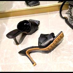 Pu Leather Mules Casual Black Sandals For Office, Casual Black Office Sandals, Black Heels With Padded Ankle, Black Slip-on Heels With Heel Strap, Black Heels With Padded Ankle For Spring, Black Heels With Heel Strap, Casual Black Heels With Padded Ankle, Chic Closed Toe Heels With Padded Ankle, Black Closed Toe Heels With Padded Ankle