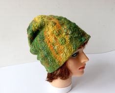 Felted hat Green wool hat, Felt winter warm hat, Wool Hat Unisex, Warm felt hat Green felted hat https://etsy.me/3AgOyY4 #green #anniversary #yellow #warmfeltberetwool #wetfeltedberethat #warmfelthat #texturedwarmb Winter Felt Hat, One Size Fits Most, Winter Felt Hat One Size, Winter Felt Hat One Size Fits Most, Winter Felt Beanie Hat, Adjustable Felt Hat For Winter, Fitted Warm Green Hat, Felt Cap For Winter, Winter Beanie Felt Hat, Handmade Wool Felt Hat For Winter