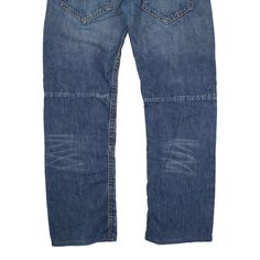 Item is in good used condition. >Size: W31 L30 >Waist Size: 31" >Inside Leg: 30" >Rise: 11" >Hem: 8" Blue Cotton Jeans With Zip Fly, Blue Denim Jeans With Zip Fly, Blue Straight Leg Jeans With Zip Fly, Dark Wash Denim Jeans With Zip Fly, Panel Jeans, Just Peachy, Wholesale Shoes, Beauty Bag, Cardigan Coat