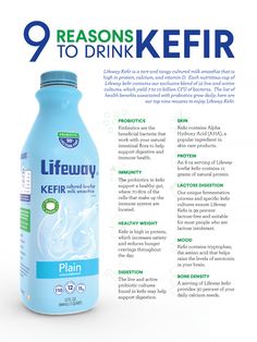 a bottle of lifeway kefir with instructions on how to use the product