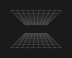 two black and white squares are shown in the shape of rectangles on a dark background