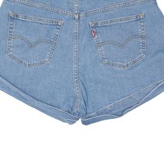 Item is in good used condition. >Size: W33 L3 >Waist Size: 33" >Inside Leg: 3" >Rise: 11" >Hem: 10" Denim Jean Shorts With Belt Loops, 90s High-waisted Denim Bottoms, 90s High Rise Denim Jean Shorts, 90s High Waist Denim Jean Shorts, 90s Medium Wash Denim Shorts, 90s High-waisted Denim Jean Shorts, 90s Style High Waist Denim Jean Shorts, 90s Style High-waisted Denim Jean Shorts, 90s Style High Rise Jean Shorts With Pockets