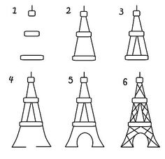 the eiffel tower is shown with numbers and symbols in each section on the app