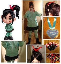 Artsy Costumes, Disney Pumpkin Painting, Disney Pumpkin, Vanellope Von Schweetz, Kids Clay, Tail Hair