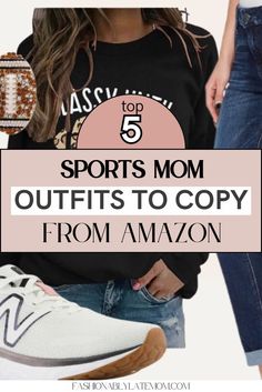 Need outfit inspiration for your next sports event? Check out these Athleisure outfits every sports mom needs for gameday. These Women's Style ideas showcase the best of Sporty Fashion, featuring versatile pieces like fitted jackets, graphic tees, and comfy sneakers that keep you looking put together while on the go. Sports Mom Outfit, Outfit Ideas From Amazon, Mom Outfit Ideas, Mom Style Inspiration, Athleisure Essentials, Comfy Sneakers, Sporty Fashion