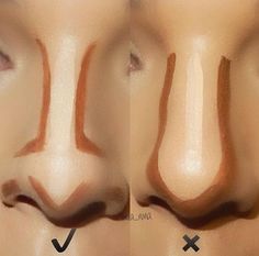 how to contour your nose right- Makeup tricks every girl should know www.justtrendygir... Halloweenský Makeup, Permanente Make-up