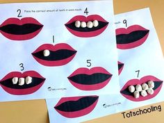 Teeth Printable, Tooth Preschool, Dental Health Preschool Crafts, Dental Health Preschool, Games For Preschool, Dentist Teeth, Community Helpers Theme