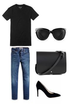 Black Pumps Outfit, Minimalist Summer Style, Minimalist Chic Outfit, Pumps Outfit, Outfit Minimal, Black Tees, Minimalist Summer, Minimal Accessories