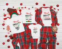 Most Likely to Christmas Family Shirts - San Antonio Texas – Rejoice In Creation Matching Christmas Shirts, Matching Christmas Pajamas, Xmas Tees, Group Shirts, Xmas Shirts, Family Christmas Shirts, Christmas Family, Crew Shirt, Christmas Tees