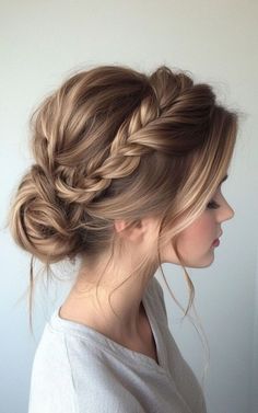 Get ready in no time with these effortless updos! These quick and stylish hairstyles for medium-length hair will save you time while keeping you looking fabulous. Perfect for busy mornings! #QuickHairstyles #UpdosForMediumHair Updos For Low Back Dress, Hair For Wedding Bridesmaid Up Dos, Ladies Updo Hairstyles, Medium Length Wedding Updo, Updo On Medium Length Hair, Mid Length Updo Wedding, Youthful Updo, Medium Hair Dos, Loose Braid Updo