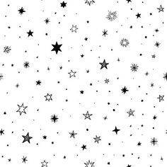 black and white stars on a white background