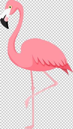 a pink flamingo standing on its hind legs with an open beak and long legs