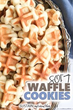 the waffle cookies are ready to be baked in the oven and served for dessert