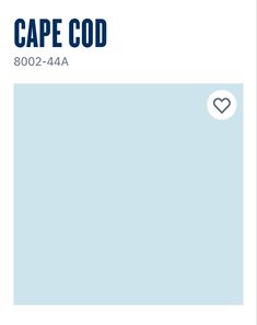 the cape cod logo is shown in blue and white, with a heart on it