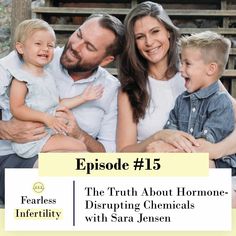 a family sitting on a bench with the caption, episode 15 the truth about homo - dispropting chemicals with sara