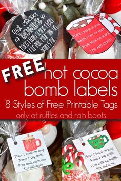 free printables for hot cocoa bomb labels