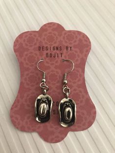 These western style cowboy hat earrings are 1 inch in length. These western style Cowboy Hat Earrings, Western Style Earrings, Cowgirl Earrings, Cowboy Jewelry, Silver Earrings, Sheriff Hat Earrings, South Western Earrings add a special touch and channels gorgeous southwestern energy. Great gift for any special occasions. This beautiful earrings are ready to ship and will arrive in a gift box ready for gifting or safe keeping. Thank you for visiting my shop. Western Style Earrings For Gifts, Nickel-free Western Style Earrings, Nickel-free Adjustable Western Earrings, Adjustable Nickel-free Western Earrings, Casual Adjustable Nickel-free Earrings, Sheriff Hat, Cowboy Hat Earrings, Homecoming Jewelry, Cowboy Jewelry