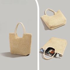 ✨ Handwoven Straw Tote Bag | Boho Chic Crochet Shoulder Bag in Khaki & Beige ✨ Upgrade your accessory collection with these beautifully handwoven straw tote bags, perfect for the summer season and beyond. Available in Khaki and Beige, these eco-friendly bags are ideal for casual outings, beach days, and everyday use. Crafted with care and attention to detail, these bags combine style and sustainability effortlessly. Key Features: *Handwoven Craftsmanship: Each tote is meticulously woven from high-quality, natural straw, giving it a durable and stylish finish. The crochet design offers a unique texture that adds a boho-chic touch to any outfit. *Eco-Friendly: Made from sustainable materials, this tote is perfect for those who value fashion that's kind to the environment. *Spacious Interior: Cream Crochet Bag For Daily Beach Use, Beige Straw Bag For Everyday Use And Vacation, Beige Crochet Bag For Vacation, Beige Crochet Bag For Everyday And Vacation, White Rectangular Crochet Bag For Vacation, Rectangular Crochet Bag For Vacation, Cream Crochet Bag For Everyday Beach Use, White Crochet Bag For Vacation, Summer Beach Bag