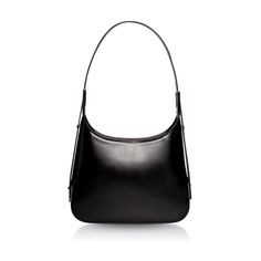 Crafted with precision, this black hobo bag embodies clean elegance and exceptional design, reflecting the smooth, rounded silhouette inspired by the celestial grace of an eclipse. The bag features a single, slim strap accented with minimalist metallic hardware; Split cattle leather; Silver-tone metallic pieces; Snap tab closure; 1 interior zipper pocket; Size: 9.5"W x 7.9"H x 2.4"D; Adjustable strap: 9.1" - 11.0";Weight: 0.95 lbs Sleek Shoulder Bag For Daily Use, Sleek Structured Shoulder Bag, Sleek Hobo Bag For Everyday Use, Sleek Top Handle Shoulder Bag With Smooth Grain, Sleek Shoulder Bag With Top Handle And Smooth Grain, Elegant Smooth Grain Hobo Bag For Formal Occasions, Sleek Hobo Shoulder Bag For Formal Occasions, Modern Evening Hobo Bag, Modern Hobo Bag With Round Handle For Office