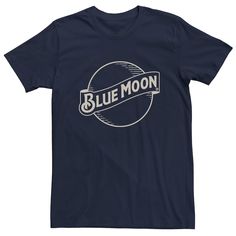 Tap into your intoxicating sense of style with this mens' Blue Moon tee. Tap into your intoxicating sense of style with this mens' Blue Moon tee. Crewneck Short sleeves FABRIC & CARE Cotton Machine wash Imported Size: XXL. Color: Navy. Gender: male. Age Group: adult. Pattern: Graphic. Blue Band Merch T-shirt With Logo Print, Blue Band Merch T-shirt With Logo, Blue Band Merch Tops With Logo Print, Blue Crew Neck Shirt With Band Merch, Blue Band Merch Shirt With Screen Print, Graphic Tshirt Design, Logo Tee, Tshirt Design, Pattern Graphic