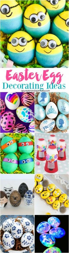 Easter Egg Decorating Ideas - 30+ egg decorating ideas for kids and adults! Easter Egg Decorating Ideas, Egg Decorating Ideas, Painted Eggs, Easter Goodies, Easter Egg Crafts, Easter Projects, Egg Crafts, Easter Time, Easter Activities