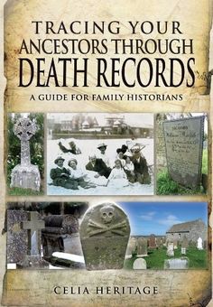 an old book with pictures of tombstones and headstones on it, including the title