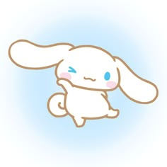 a white rabbit with blue eyes sitting on its back and looking up at the sky