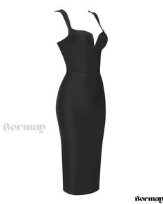 Bormay - Sophisticated Sleeveless Black Dress with a Contemporary V-Neck Design Sleeveless Black Dress, Wrap Around Skirt, Dreamy Dress, Mid Length Skirts, Skirt Skirt, Black Sleeveless Dress, Types Of Skirts, Single Piece, Types Of Collars