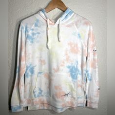 Super Soft And Lightweight Hoodie. Reads “All You Need Is Surf” Down Right Arm And “Surf Style” By Front Pocket. Tie Dye Colors Are Blue, Pink, And Green. Never Worn And In Perfect Condition! Size Small. White Comfortable Spring Hoodie, Dye Colors, Tie Dye Colors, Ocean Drive, Surf Style, Lightweight Hoodie, All You Need Is, Front Pocket, Pink And Green