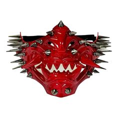 PRICES MAY VARY. item Dimensions: 7"L x 6"W x 4.5"H The mask is designed with Japanese Oni Samurai details Excellent to wear to Mardi Gras, Costume, Prom, Dance Parties, Halloween Mask Events & More. The mask is secure with elastic band for easy wear and adjustment. Material: Resins Red Japanese Oni Mask with Spiked The mask is designed with intricate Japanese details. Wearing this gorgeous mask will give a stunning and lasting impression of a life time at any events. Excellent to wear to Mardi Japanese Oni Mask, Oni Samurai, Hannya Mask, Japanese Oni, Japanese Monster, Oni Mask, Dance Parties, Prom Dance, Half Face